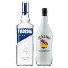 Wyborowa vodka of Malibu